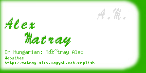 alex matray business card